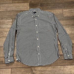 Gap Mens Lived in Blue Gingham Plaid Long Sleeve Button Down Shirt Size Medium